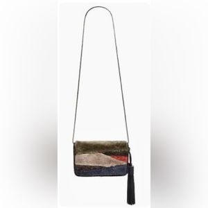 AllSaints Bando Genuine Shearling Crossbody/ Clutch